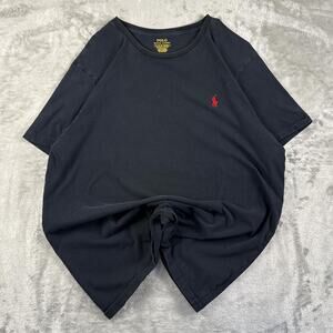 Polo Ralph Lauren custom slip fit polo shirt black red pony size XL